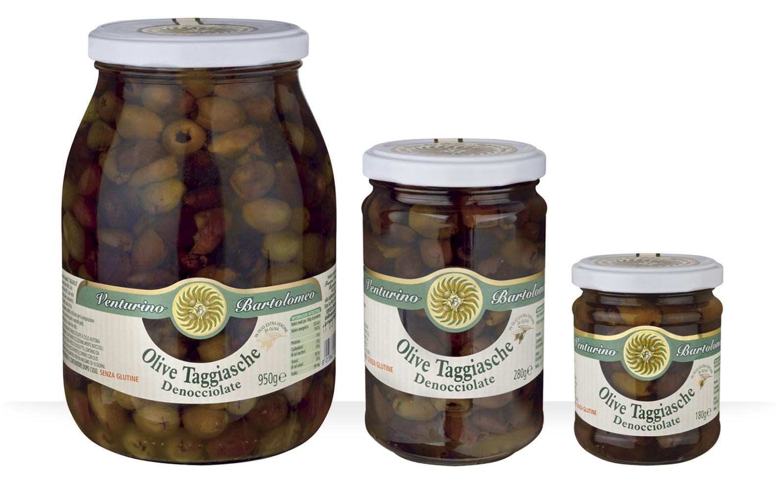 Pitted Taggiasca Olives in Extra Virgin Olive Oil 
