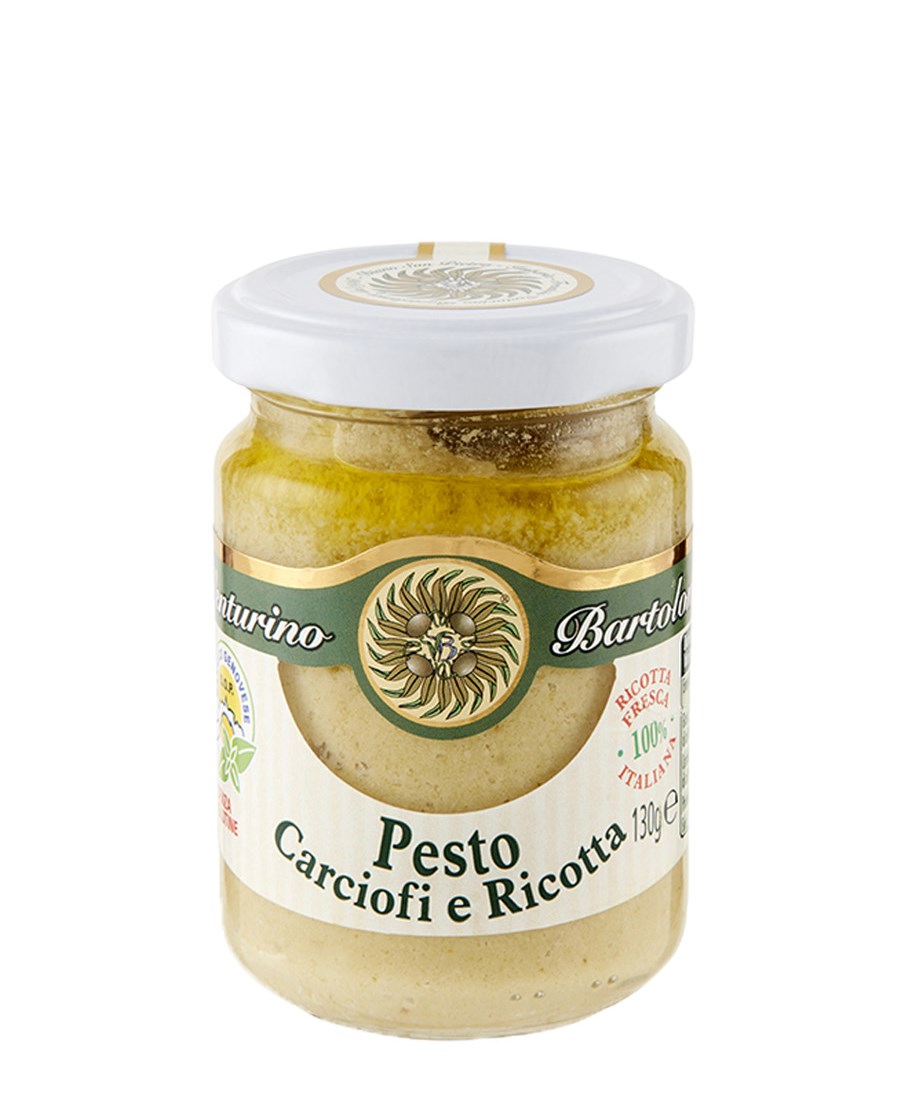 Pesto with Artichokes and Italian Ricotta Cheese