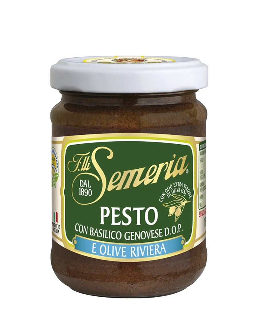 Pesto con basilico Genovese DOP e Olive Riviera